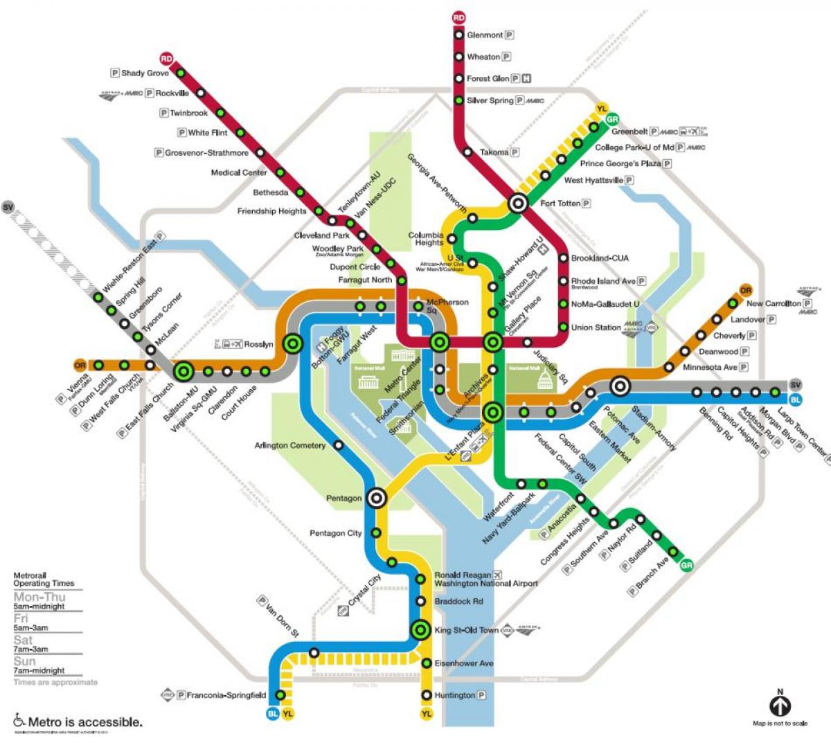 vašingtonas metro stacija map