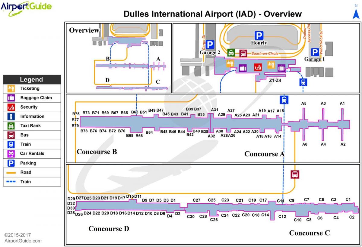 dulles airport terminal karte