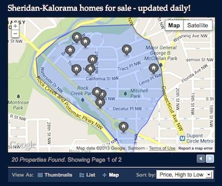 karte kalorama apkārtnē