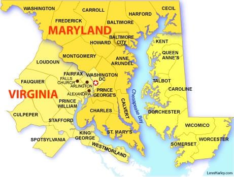 virginia dc karte