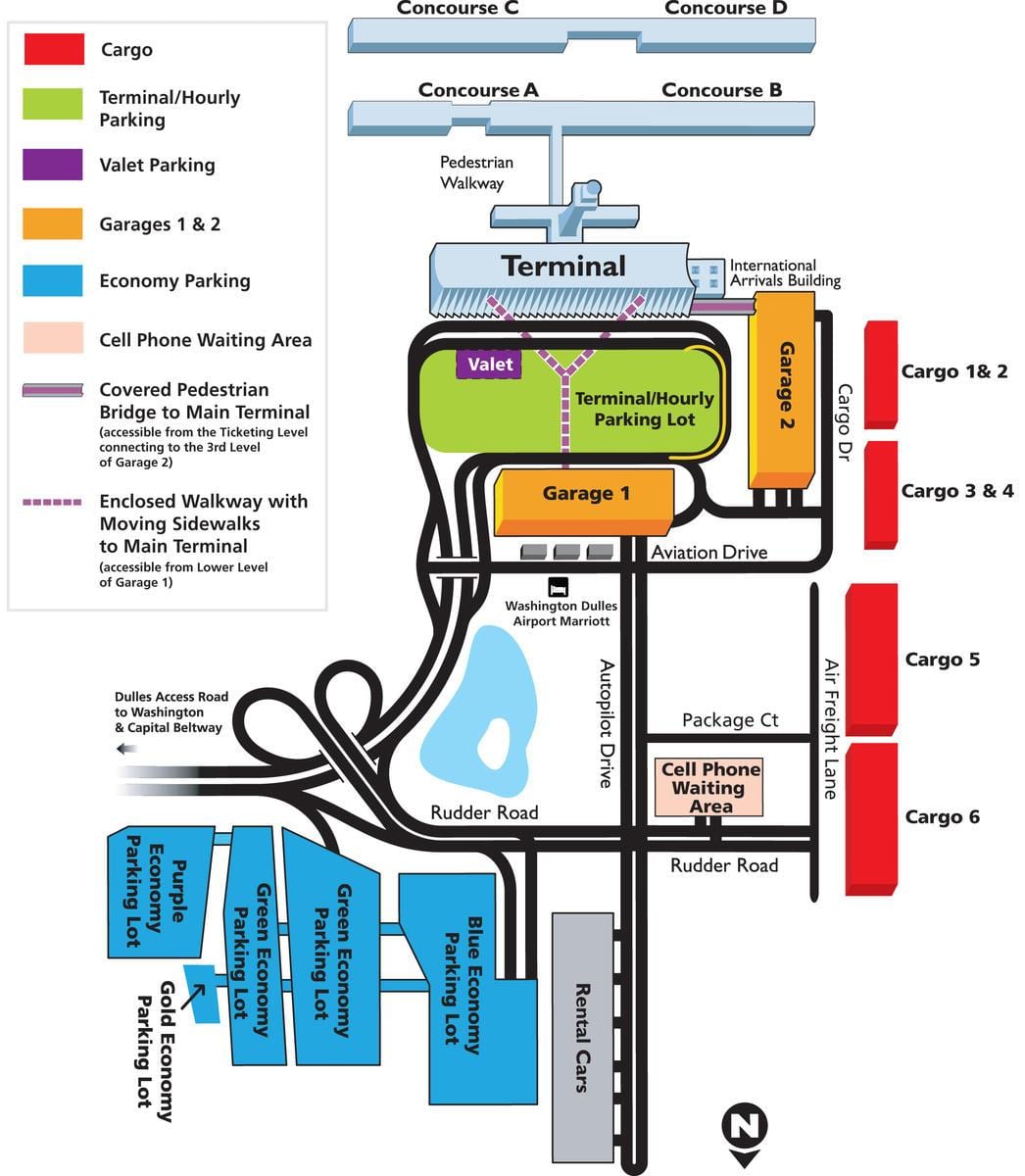 karte dulles airport area