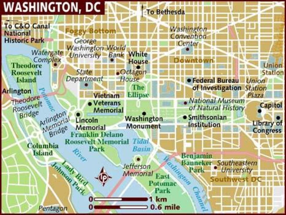 vašingtona laukums map