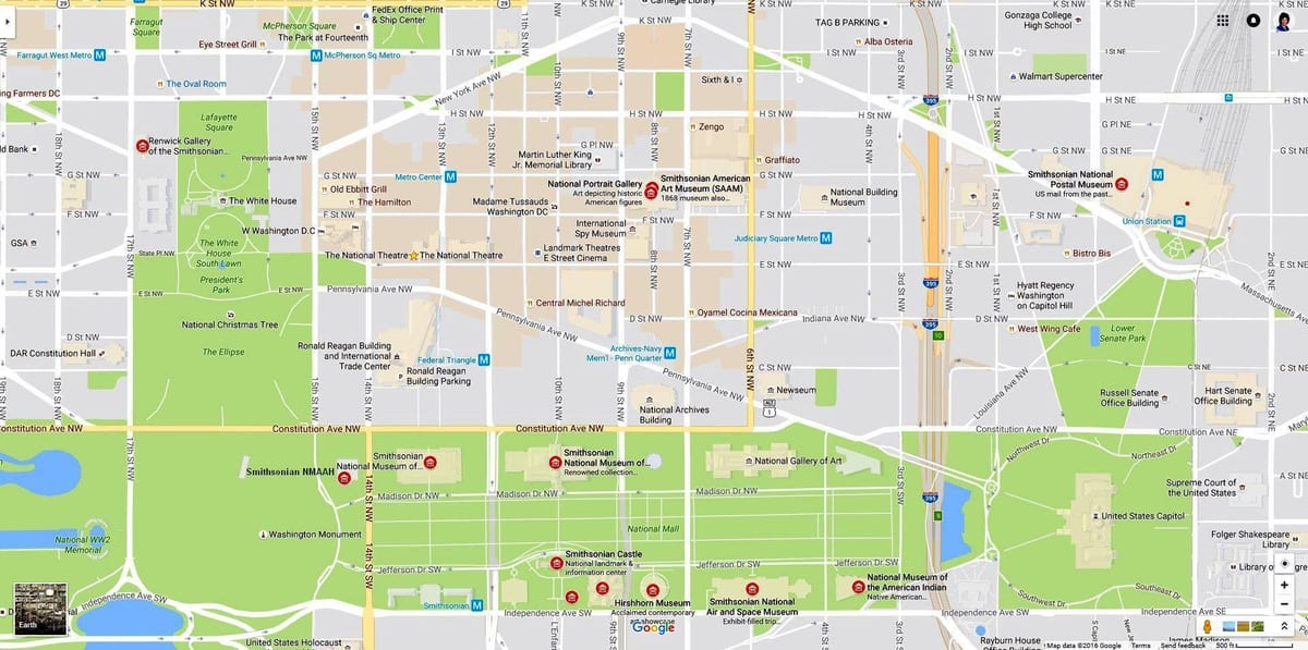 karte smithsonian muzeji