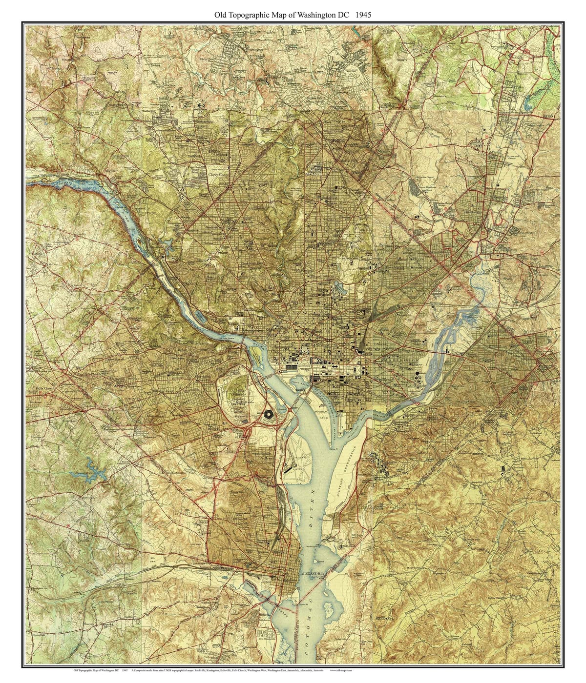 dc topogrāfisko karšu