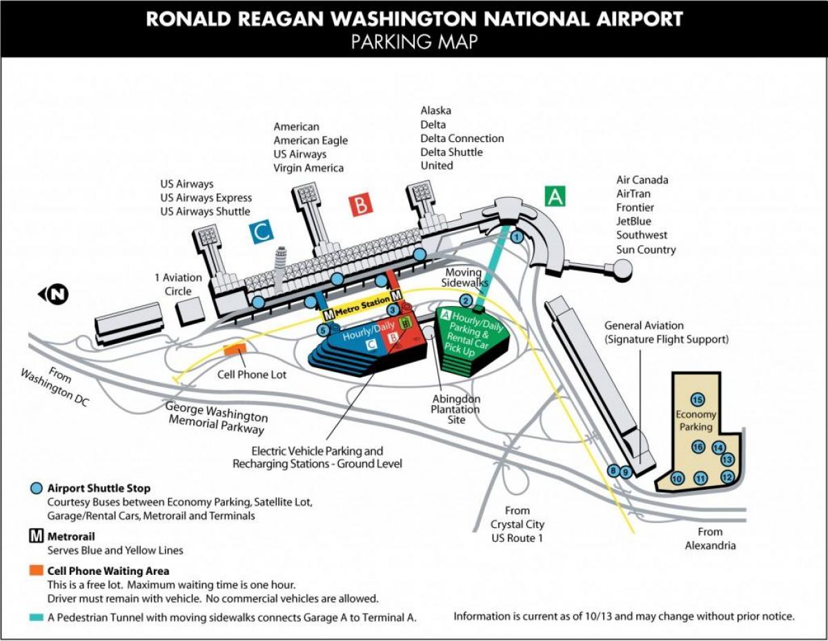 karte no lidostas netālu no vašingtonas