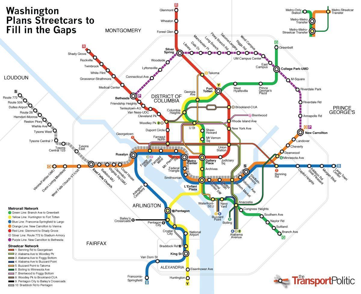 vašingtona tranzīta karte