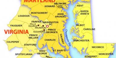 Karte maryland virdžīnijas un vašingtonas