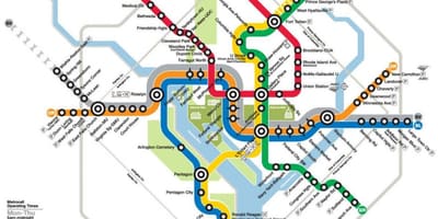 Vašingtonas metro dzelzceļa kartes