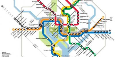 Vašingtonas metro dzelzceļa kartes