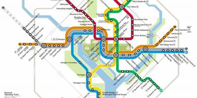 Vašingtonas metro sistēma karte