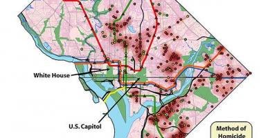 Vašingtonas dc slikti neighborhoods karte