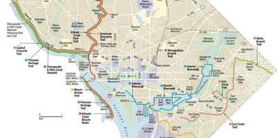 Karte washington dc velosipēdu