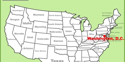 Vienkārša karte washington dc
