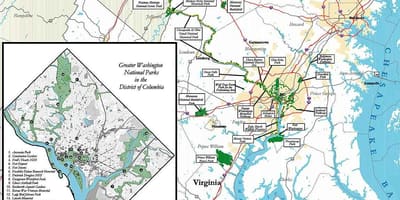 Karte washington dc nacionālie parki