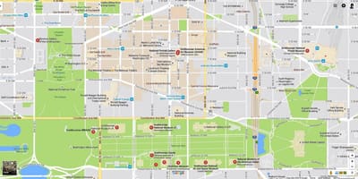 Karte national mall un muzeji