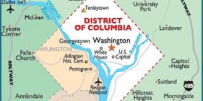 Vašingtonas un vašingtonas štatā karte