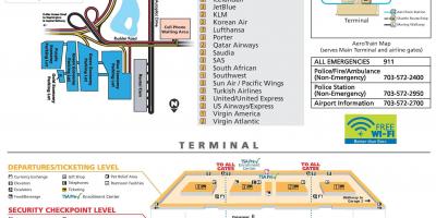 Vašingtonas dulles airport karte