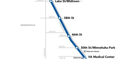 Vašingtonas metro zilā līnija kartē